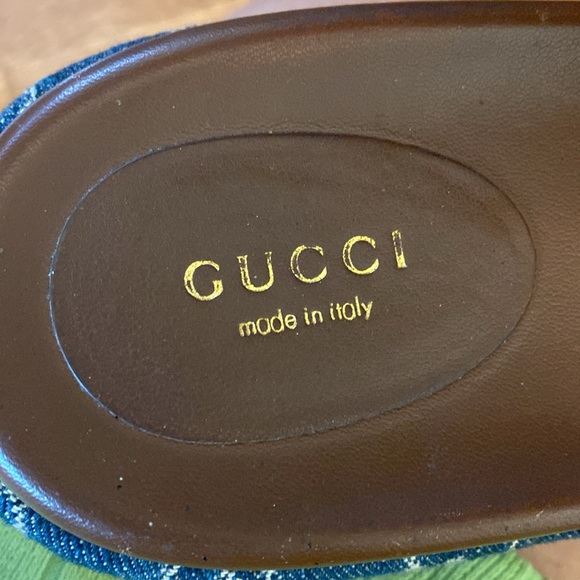 Authentic Gucci denim platform slides size 40 - Picture 8 of 8